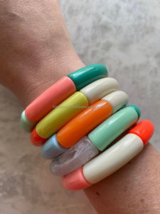 Elegant Modern Women's Religious Stretch <b>Bracelet</b> Heishi Beads Resin Tube Trendy <b>Pearl</b> Colors Fashionable <b>Bracelet</b> Gifts for - Product Image 3