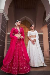 มาใหม่ล่าสุด georgette lucknowi พร้อมเลื่อมทำงานเสื้อเบลาส์อินเดีย lehenga และผู้ส่งออก dupatta - Product Image 4
