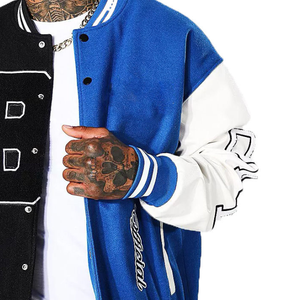 OEM Venta al por mayor Varsity Chaquetas Personalizado Bordado Chenille Parches Varsity Jacket Oversize College Baseball Jacket Para Hombre - Product Image 4