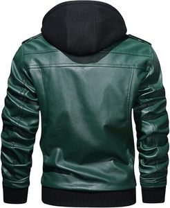 แจ็กเก็ตหนังแท้สำหรับผู้ชายไซส์ใหญ่พิเศษมีซิประบายอากาศได้ดีกันน้ำได้ทุกสี - Product Image 2