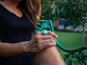 แหวนโบฮีเมียนประดับ925แข็งสีเงินสเตอร์ลิงสีทอง18K ประดับอัญมณีโบฮีเมียนสำหรับงานแต่งงานของผู้หญิงขายส่ง - Product Image 6