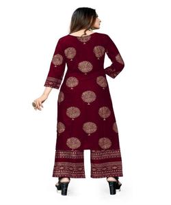 Mesdames Coton Reyon Kurtis Dernier Design de Mode Femmes Anarkali Dupatta Veste Indien Pakistanais Prêt à Porter Vêtements Vente en Gros - Product Image 5