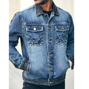 Veste en jean décontractée à col à capuche de haute qualité pour hommes, veste en jean classique, mode, vente en gros d'usine, nouveau - Product Image 4