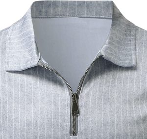 T-shirt pour homme à manches courtes en jersey 100% polyester, coupe confortable, motif 3D, séchage rapide, boutons sur le devant - Product Image 4