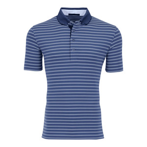 2025 lignes rayées sublimées personnalisées imprimer hommes décontracté à manches courtes pour polo tissu tissé respirant grande taille Option - Product Image 1