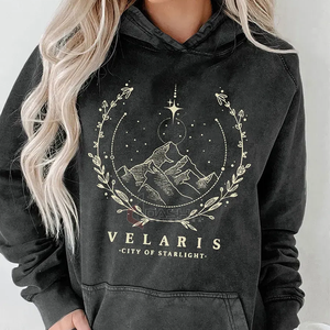 เสื้อมีฮู้ดโอเวอร์ไซส์วินเทจแบบสวมศีรษะมีฮู้ดโอเวอร์ไซส์พร้อมลายพิมพ์และปักโลโก้ที่กำหนดเอง - Product Image 1