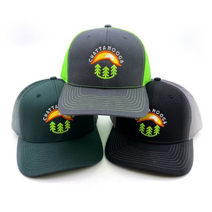Meilleure vente Chapeaux de camionneur Gorras à mailles multicolores à 6 panneaux avec logo brodé personnalisé Casquette de performance pour l'extérieur - Product Image 5