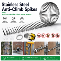 Barbelés anti-escalade en acier inoxydable, rouleau flexible répulsif contre les nuisibles pour rats, écureuils, oiseaux, arbres, tuyaux, clôtures et murs