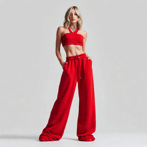 Fashion Wear Wide Legs Sweatpants <b>Women</b> 500 GSM Fleece Baggy Trouser Pajama Ladies Baggy <b>Sweat</b> <b>Pants</b> <b>Women's</b> - Product Image 1
