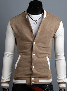 Nouvelles vestes d'université de qualité supérieure pour hommes, vente en gros de vestes d'université vierges, veste d'université Letterman unie avec logo personnalisé pour hommes - Product Image 4