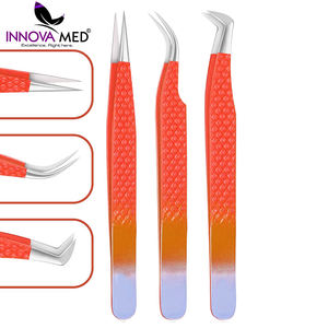 Pinzas Profesionales para Extensión de Pestañas con Logotipo Personalizado, Acero Inoxidable, Agarre Nano, Herramienta de Belleza para Aplicación de Pestañas - Product Image 3