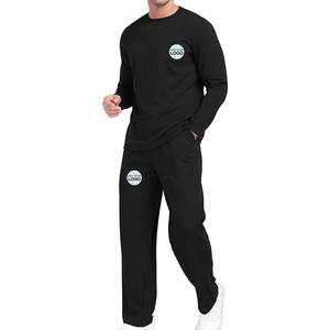 Ensemble de survêtements 2 pièces pour hommes, pulls à manches longues, combinaison athlétique pour le sport, le fitness et le jogging. - Product Image 1