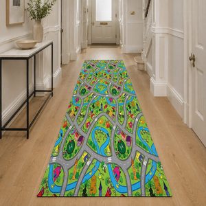 Tapis RUGS DEPOT LXDP-0482, vente en gros, vert sauge, style bohème tribal, imprimé numérique, lavable en machine, tapis en chenille, antidérapant - Product Image 5
