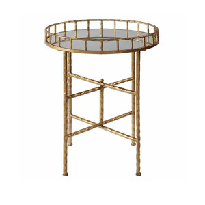 Atractiva mesa auxiliar de metal y plata, diseño triangular, mesa auxiliar superior de mármol blanco para muebles decorativos de sala de estar - Product Image 5