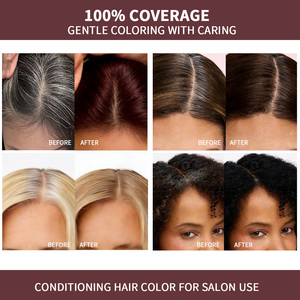 Tinte Capilar Herbal Botánico, Tono <span class=keywords><strong>Rojo</strong></span> Vino Intenso, Tinte Permanente, Aplicación Suave, Cobertura <span class=keywords><strong>de</strong></span> Canas, Tono Rico, Brillo Duradero - Product Image 3