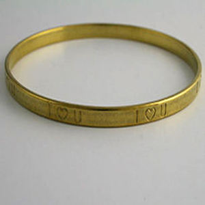 1940 californie vert Floral nouvel an marron vieilli en laiton martelé Texture bijoux américain en laiton bracelet Artisan bijoux - Product Image 5