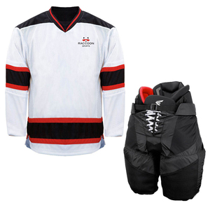 Maillots et shorts de hockey sur glace personnalisés pour hommes, tailles XS-5XL, uniformes d'entraînement et de pratique grandes tailles, 100% polyester, nom d'équipe personnalisé, vente en gros - Product Image 5