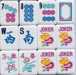 ชุดเกมไพ่นกกระจอกจีนจีนญี่ปุ่นมีสีสันชุดเกมไพ่นกกระจอกอะคริลิกสำหรับความบันเทิง - Product Image 5