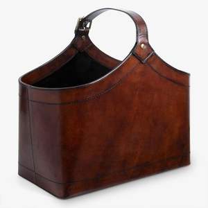 Panier de rangement en cuir multi-usages avec poignées, grand organisateur en cuir, panier cadeau pour la salle de sport, le pique-nique, le rangement à domicile - Product Image 4