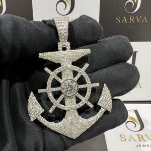 Pendentif en argent sterling 925 certifié IGI, diamant taille brillant VVS, style hip-hop, fête, unisexe, pendentifs et breloques raffinés - Product Image 5