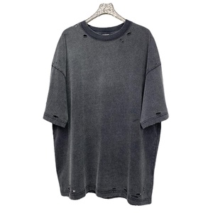 Men Heavyweight 275GSM T-shirt Streetwear Stock Pour Vintage Acid Washed Boxy Fit Cropped Oversized Distressed <b>Tshirt</b> - Product Image 1