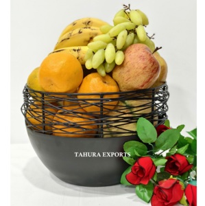 2026 Classic Fruit <b>Cage</b> Metallic Artistic Hollow Stylish Fruit Basket Spacious Handcrafted Refined Sturdy Fruit Holder Detailed - Product Image 2