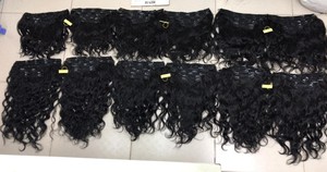 Extensions à clips en cheveux humains vierges vietnamiens, ondulations profondes naturelles, boucles serrées birmanes, double trame, très tendance - Product Image 5