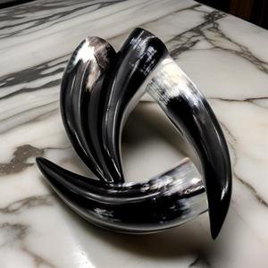 แก้ววิสกี้ทรงเขาควายแท้เป็นมิตรกับสิ่งแวดล้อมถ้วยวิสกี้ขัดเงาเรียบสำหรับเหล้าและบูร์บองสไตล์สัตว์ไวกิ้ง - Product Image 4