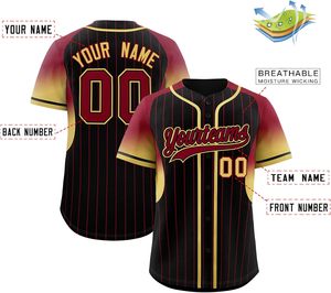 Maillot de baseball anti-humidité boutonné en tissu de maille personnalisé Chemise de softball pour jeunes Sublimation en sergé à séchage rapide USA Fit - Product Image 2