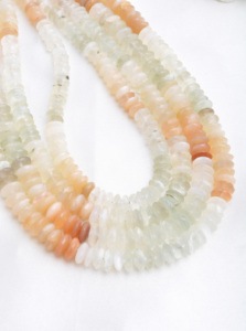 Cuentas Facetadas de Piedra Lunar Multicolor, 1 Hilo de Cuentas de Piedras Preciosas Naturales para la Elaboración de Joyería Fina - Product Image 5