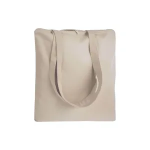Borsa Tote in Cotone Personalizzata Promozionale 220 G/m2 con Chiusura a Cerniera - Product Image 4