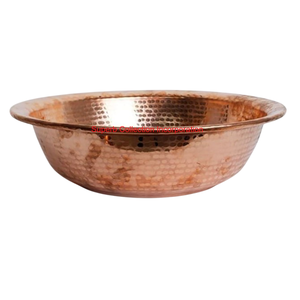 Cuenco de pedicura de cobre puro hecho a mano de lujo para uso terapéutico en spa y salón de pies, baño de remojo de pies ecológico y fácil de limpiar - Product Image 6