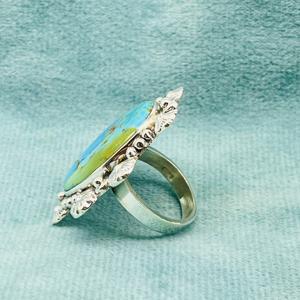 925 Sterling Silver Tibetan <b>Turquoise</b> <b>Ring</b> Handmade Boho Designer Fashion Western <b>Ring</b> for Wedding or Party - Product Image 5