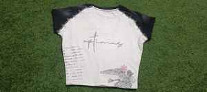 Women's Custom Logo Spandex Crop <b>Top</b> with Rhinestone and Embroidery on Back Woven Fabric - Product Image 2