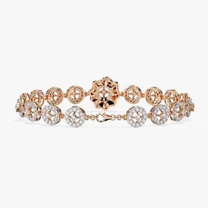 Venta caliente diseño único pulsera de tenis para mujer plata moissanita diamante 10K 14K oro joyería fina pulsera - Product Image 3