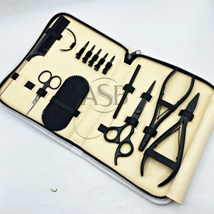 Kit de herramientas de extensión de cabello humano negro mate y desnudo para estudiantes pelos lisos sostenibles - Product Image 3