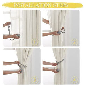 Tiebacks de cortina hechos a mano, sujetadores de cuerda, soportes elegantes para el hogar, dormitorio, oficina, Tiebacks de cortina decorativos a un precio asequible - Product Image 3