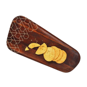 Plateau de service en bois rond décoratif de vente chaude pour le plateau de service d'hôtel de restaurant de cuisine à la maison - Product Image 6