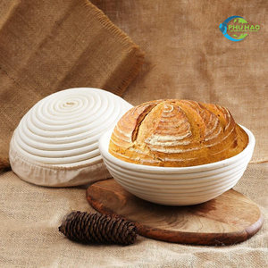 Charmante corbeille à pâte en rotin rond en osier naturel artisanal vietnamien panier à pâte écologique pour les boulangers artisanaux - Product Image 4