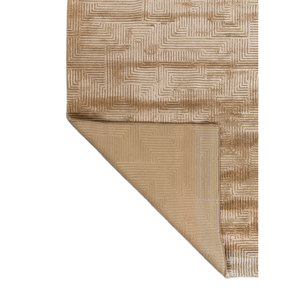 Alfombra Azalea Gold de Lana y Seda de Bambú Anudada a Mano, 10 mm de Grosor, Patrón Geométrico Abstracto, Rectangular, para Pasillo, Uso Doméstico - AIWB-3059 - Product Image 5