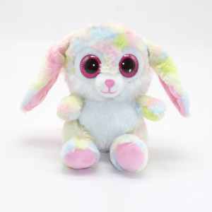 Customized <b>Cute</b> Pastel <b>Bear</b> Plush Pillow 3D Cartoon Soft Embroidered Embossing Printing Stress Relief Easter Gift - Product Image 1