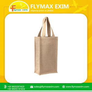 Élégant sac de bouteille de vin en jute écologique avec poignée meilleur prix cadeau promotionnel - Product Image 4