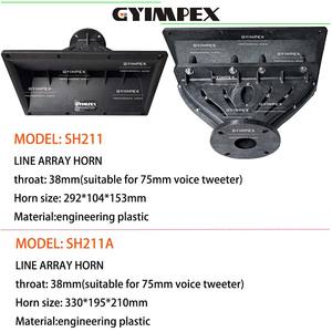 Bocina de Alta Frecuencia Profesional de 330*195*210mm con Guía de Onda de Tweeter de 38mm y Garganta de 1.5 Pulgadas para Sistemas Line Array de Audio Profesional - Product Image 6