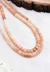 Collar de Piedras Preciosas de Ópalo Rosa Natural, Cuentas Lisas de Fantasía, para la Elaboración de Joyería Fina - Product Image 2