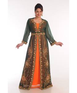 Modern Moroccan Islamic <b>Kaftan</b> for <b>Women</b> Long Floor-Length Beach Dress with Breathyable Long Sleeve ODM Supply - Product Image 1