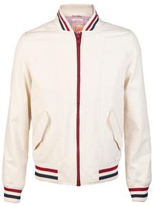 Chaqueta abotonada con bordado de chenilla y dobladillo con cuello en V de alta calidad, chaqueta universitaria con forro de satén y manga de cuero para hombre - Product Image 6