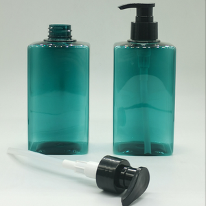 Botella exprimible de champú cuadrada de 350ML al por mayor, botella vacía de gel de ducha/champú con tapa de bomba para envases cosméticos, color personalizado - Product Image 4