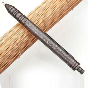 Wholesale High Quality Beautiful Handmade Damascus Steel Custom Logo Gift Ballpoint <b>Pen</b> with Wooden Box for Sale - Product Image 1