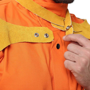 Manchon de soudeur en cuir Manchon résistant à la chaleur Extension d'épaule Vêtements de soudage Protéger les mains et les bras Manchons en cuir - Product Image 5