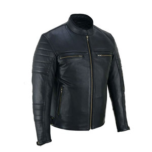 Veste en cuir de mouton de haute qualité unisexe OEM logo en relief vierge hommes Vintage Premium respirant Bomber veste toile High Street - Product Image 3